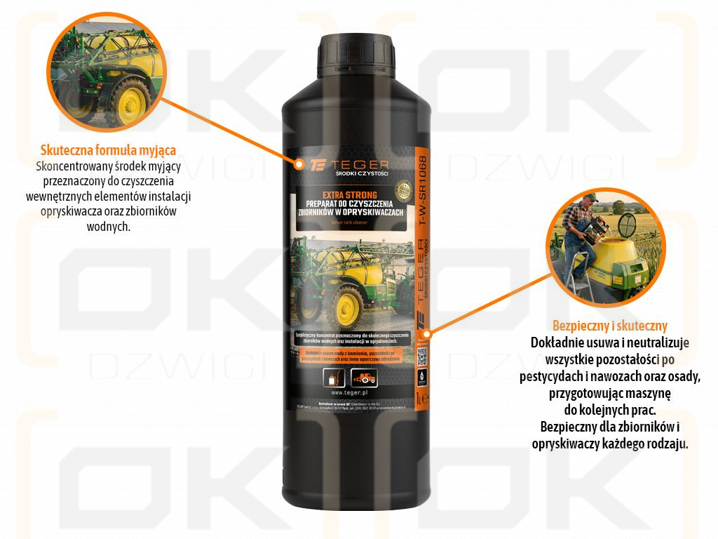 Preparat do czyszczenia zbiorników w opryskiwaczach - EXTRA STRONG, 1l - koncentrat, Teger