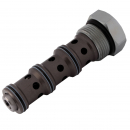 Cartridge valve, flow divider