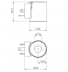 Coil 12VDC 20.5W fi13 h = 37.7mm
