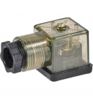 DIN coil plug with LED 12/24 VDC