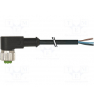 M12 sensor cable, 5pin angled connector, 3m