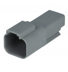 Wire-to-wire connector; AT; plug; male; PIN: 2; IP67