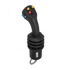 JC Joystick 3 axis version 002, with 7 buttons, safety trigger (button) and thumbwheel, with handle, type H