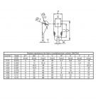 Hook latch with enlarged eye DIN7541 - H20, 1.0t