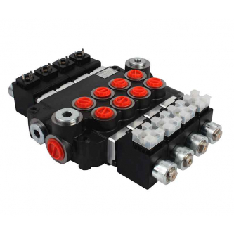 4-section hydraulic distributor with control electrically 24V
