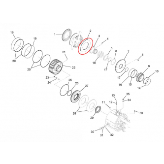 Disc spacer 199.7x114x3.7mm