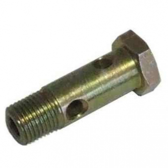 Banjo screw for connecting hydraulic hoses