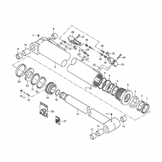 Check valve for piston 1 of ATLAS 190.2E actuator
