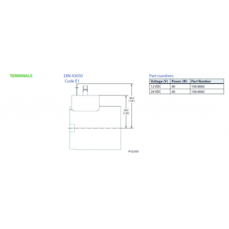 12VDC 40W coil