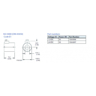 Coil 12VDC fi31.1 h = 74.1mm