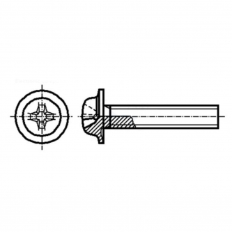 Flange screw M4x6