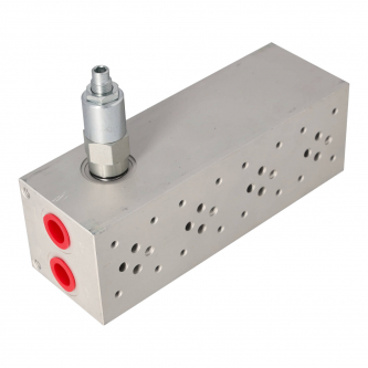 4-section valve block with an overflow valve; NG6 / Cetop 3; AL-BL-6-A-4-C