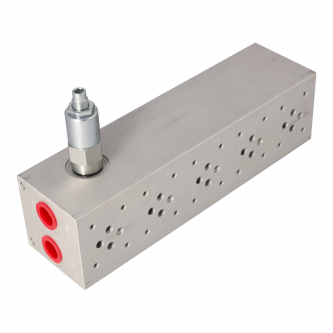 5-section valve block with an overflow valve; NG6 / Cetop 3; AL-BL-6-A-5-C