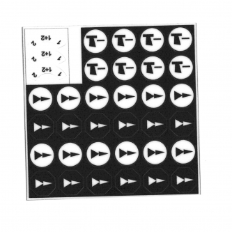 Ikusi TM70 radio transmitter sticker set