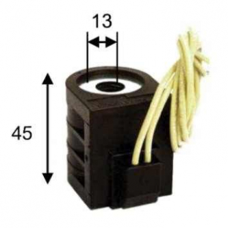 12V 13x45 mm coil - with wires