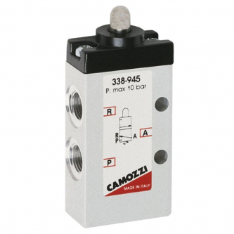 Camozzi 3/2 NC pneumatic valve; G 1/8 "; mechanical control