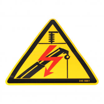 HIAB sticker warning sign