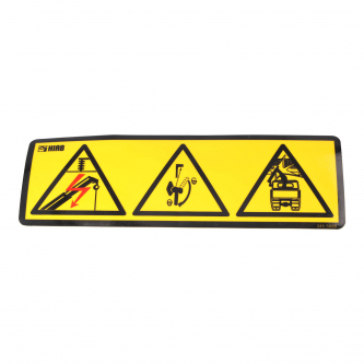 Hiab warning sticker 190x60