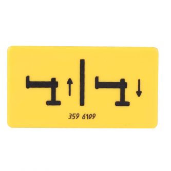 Hiab pictogram - raising / lowering the support