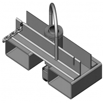 Hitch with pockets for forks for SG ET-D grapple