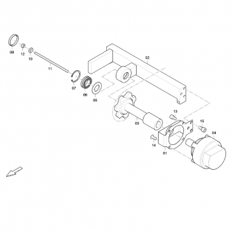 Hydraulic engine of the Dynapac F1200C/CS asphalt spreader