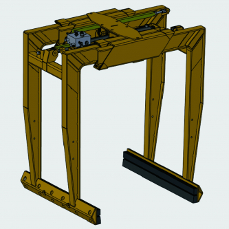 Grapple for building materials AKZ-UNI-1230; 1250mm; 370-1370mm; 3000kg