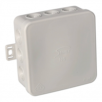 Hermetic empty box 85x85x38mm IP54