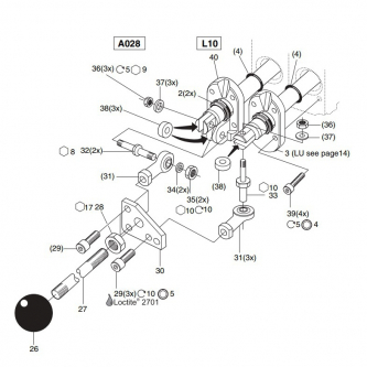 Parker HV07, L90LS lever type M710