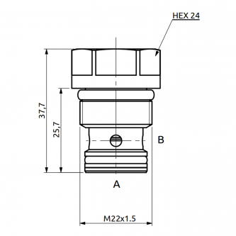 Cartridge check valve HBS 30/350bar