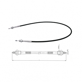 Pull cord 2.0m M6 x M6