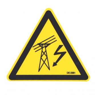 Fassi warning sticker