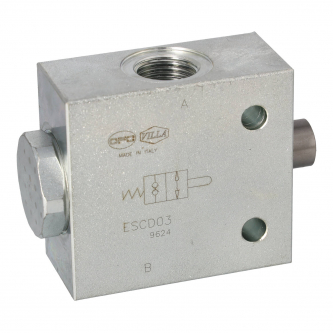 End stroke valve normally closed, double check 1/2 "BSP