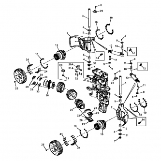 Lower head feeder motor H414/H424 Waratah (Poclain 625)