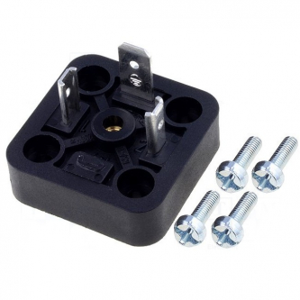 Male connector of DIN 3pin plug with central thread