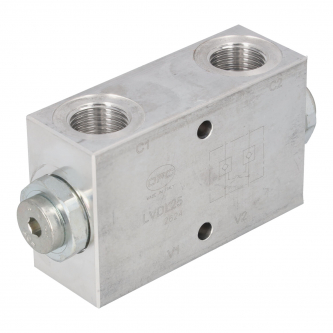 Double check valve without regulation 1/2” BSP 35 l/m 260 bar