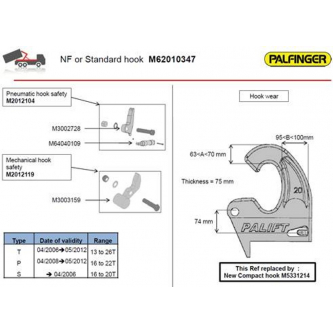 Palift hook latch