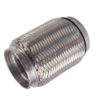 Flexible connector of the exhaust, braided 76.5mm 150mm