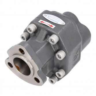 Hidromas two-way gear pump 25 cm3/rev, shaft with 6 cutters