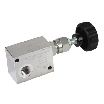 Relief valve 35 LPM 3/8" BSP 5-50 BAR; Knob