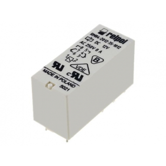 Miniature electromagnetic relay 12VDC RELPOL 8A / 250VAC