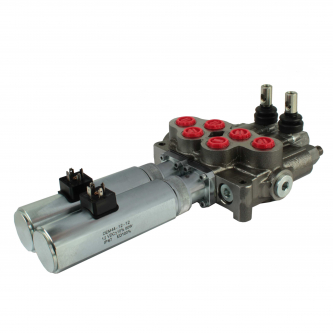 Akon hydraulic distributor (50 l / m) 2 sec. stere. manual electric 12 VDC
