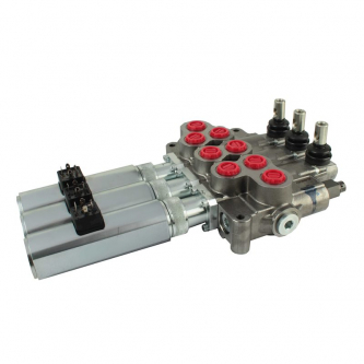 Akon hydraulic distributor (80 l / m) 3 sec. stere. manual electric 24 VDC