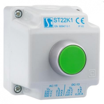 1-hole control pendant with a green button, 1-M20 gland