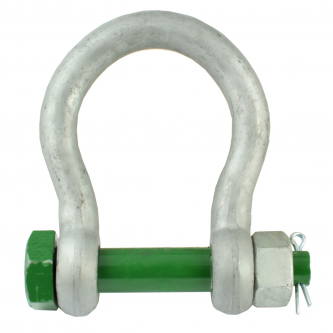 Omega round shackle with protection, wide 55T inlet