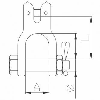 Fork shackle 2T class 8