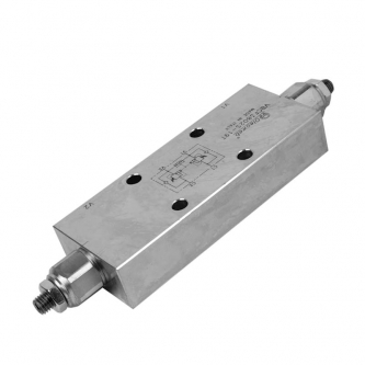 Double check valve BSP 3/8 ", controlled overload 350 bar