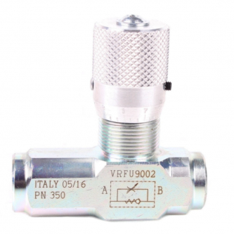 3/8 "BSP 90 ° throttle check valve