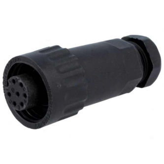 WEIPU 7pin female plug soldered 7-8.5mm; 10A; soldering; 250V