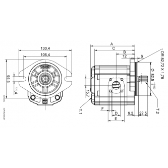 Gear pump XV-2P / 14 cm3