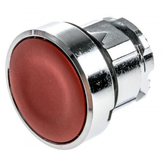 Red button drive without illumination, spring-return